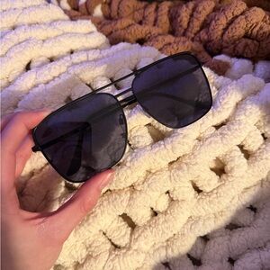 Classic Black Aviator Sunglasses